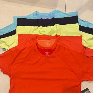 Fabletics Men's Short Sleeve Tees - Blue, Yellow, Orange